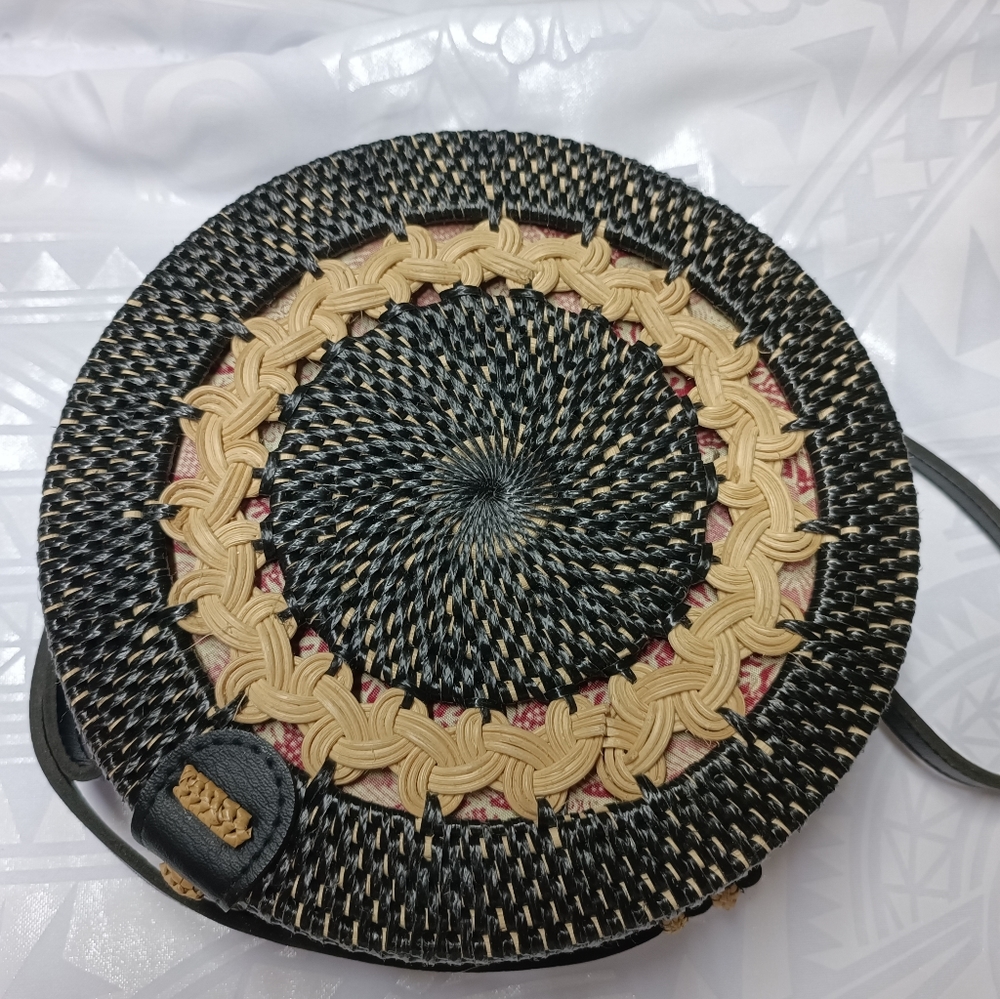 Handwoven Round Rattan Bag